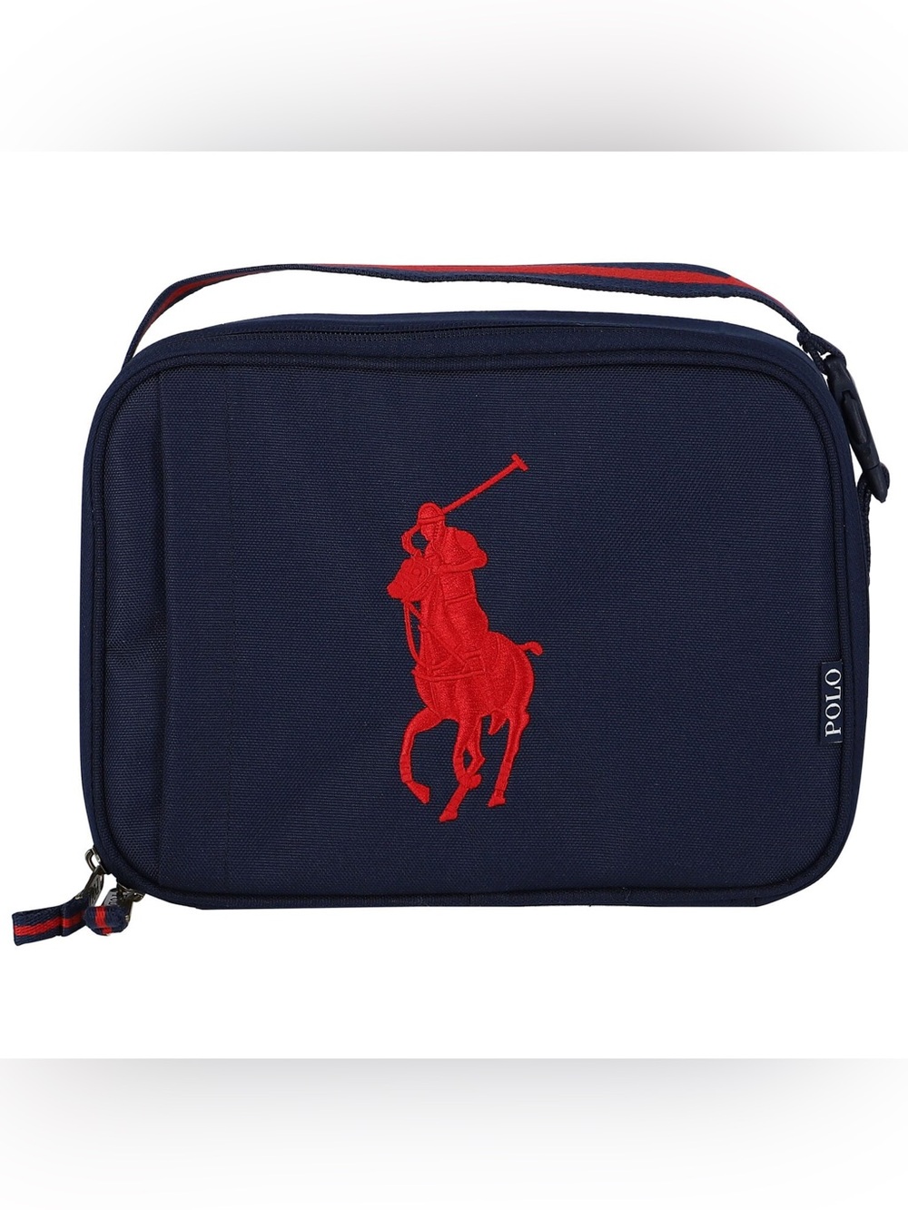 Polo by Ralph Lauren Navy Lunch Tote with Big Red Pony Logo